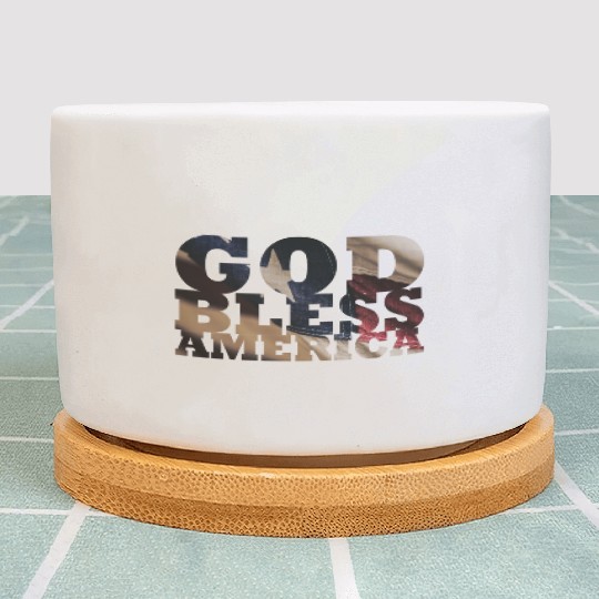 God Bless America Plant Pots