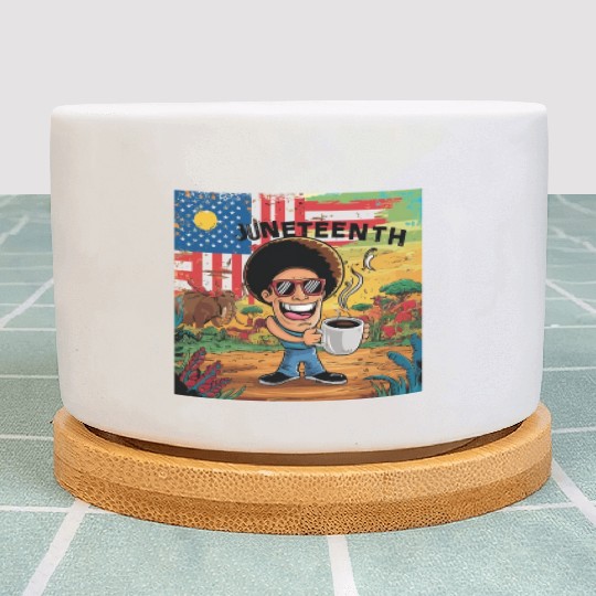 Juneteenth 4Th July Celebrate Fathers Day Coffee Plant Pots