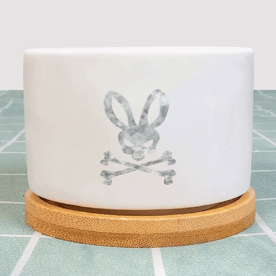 Funny Easter Bunny Crossbones Plant Pots