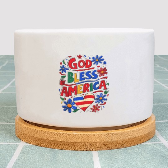 God Bless America Plant Pots