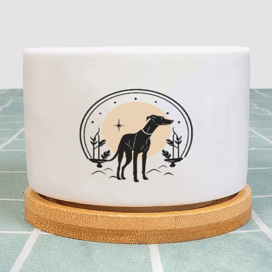 Greyhound Tarot Card Greyhound Celestial Dog Plant Pots