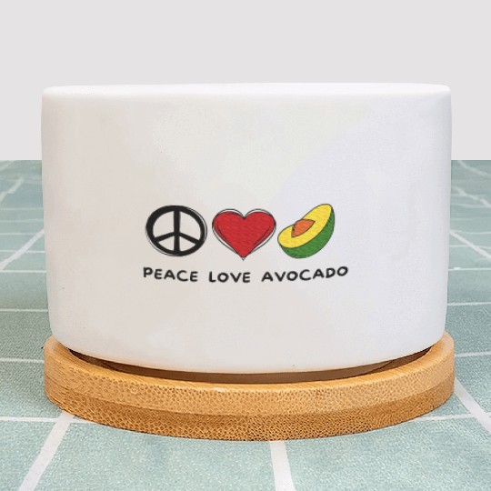 Peace Love Avocado Avocado Lover Food Lover Plant Pots