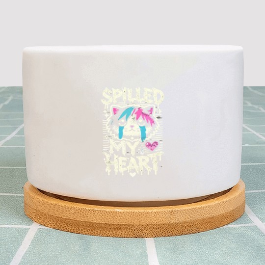 Gothic Emo Cat Design For Cat Lovers And Plant Pots