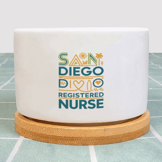 San Diego Registered Nurse Graphic Design Plant Pots