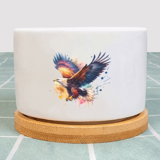 Wedge-tailed Eagle in Flight Plant Pots