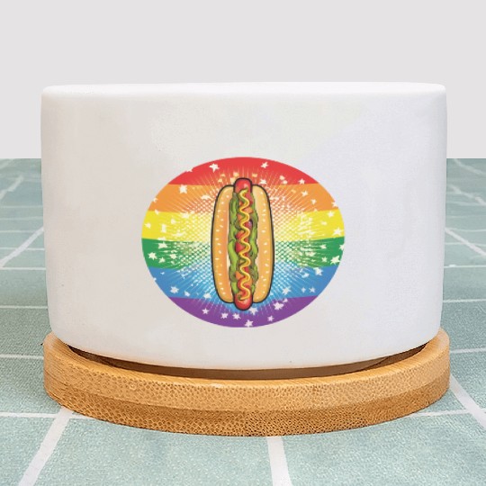 LGBTQ Hot Dog Plant Pots