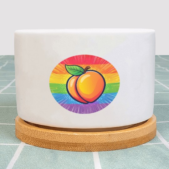LGBTQ Peach Plant Pots