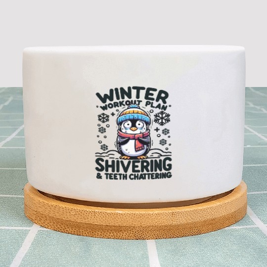 Winter Workout Plan Cute Penguin Plant Pots