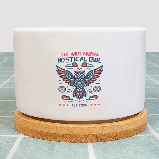 supernatural mystical owl Plant Pots
