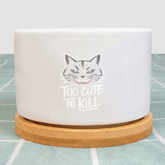 Gothic Emo Cat Design For Cat Lovers And Plant Pots
