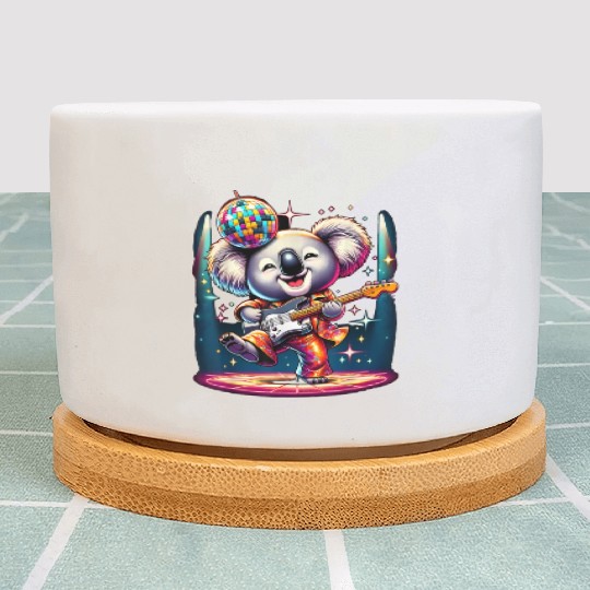 Disco Ball Guitar Koala Plant Pots