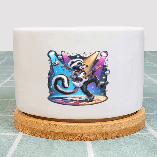 Disco Ball Guitar Skunk Plant Pots