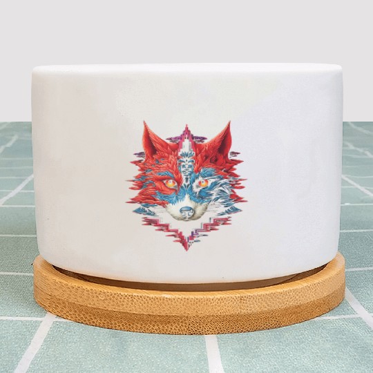 Fox Animal Zoo Illustration Plant Pots