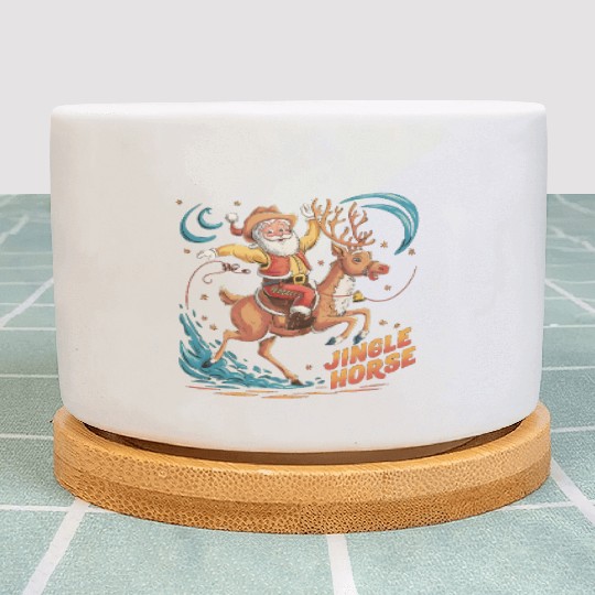 Giddy Up Jingle Horse Pick Up Your Feet Cowboy San Plant Pots