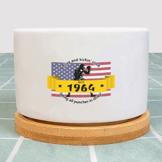 60th birthday Alive and kickin since 07/1964 Plant Pots