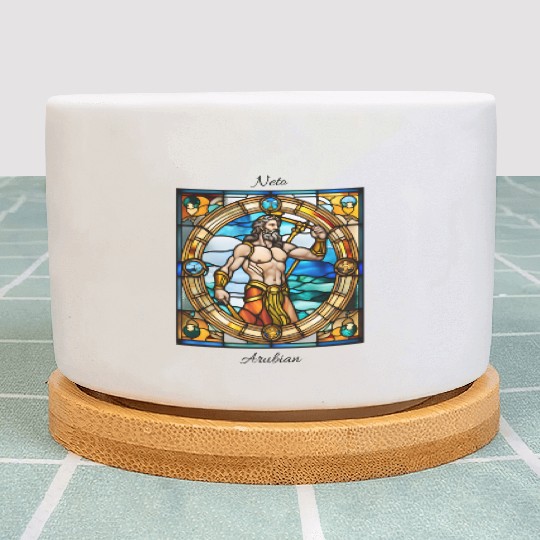 "Poseidon" church window design Plant Pots