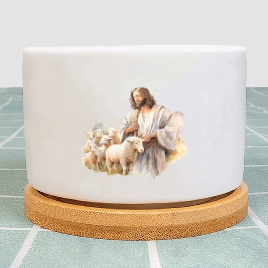 Lord Jesus Church Sheep Peace Plant Pots