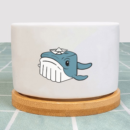 whale orca Plant Pots