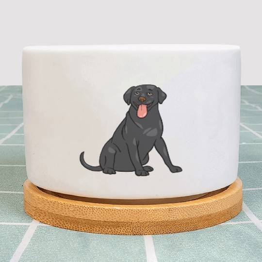 Dog - Black Lab Plant Pots