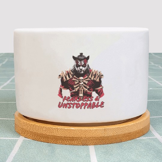 Maya God Ancient Goddess Buluc Chabtan Fearless & Plant Pots