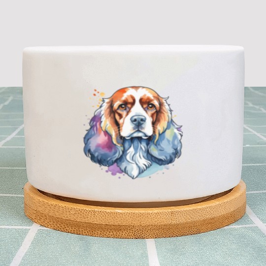 American Cocker Spaniel Watercolor Plant Pots