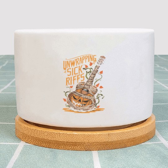 musical pumpkin autumn vibes spooky guitar autumn Plant Pots