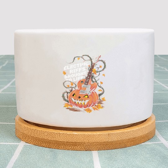 musical pumpkin autumn vibes spooky guitar autumn Plant Pots