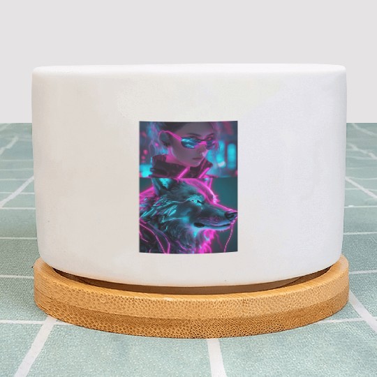 wolf AI gerl Plant Pots