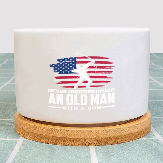 Old Man With A Bow Archery Plant Pots