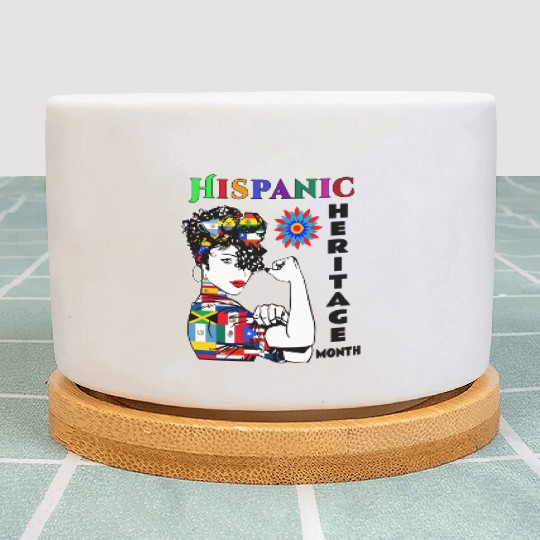 Hispanic Heritage Month Latino Countries Flag Plant Pots