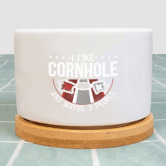 Cornhole Team Bean Bag Player Plant Pots