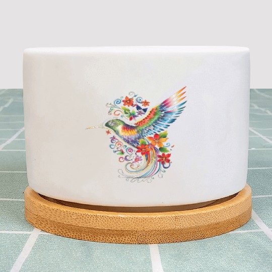 Hummingbird Flowers Colorful Hummindgbird Plant Pots