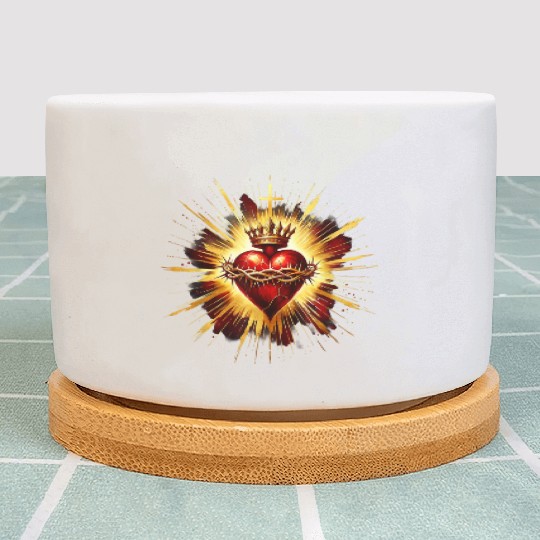 Sacred Heart Jesus Catholic Devotion Plant Pots