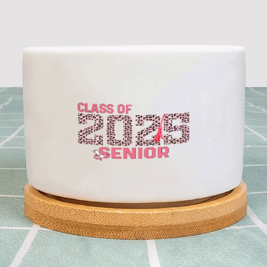 Class of 2025 Senior Leopard Print Graduation 2025 Plant Pots