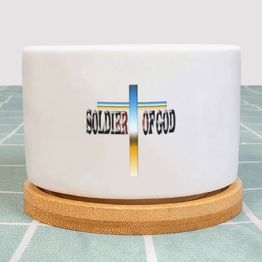 Soldier Of GOD - Christian clothing Plant Pots