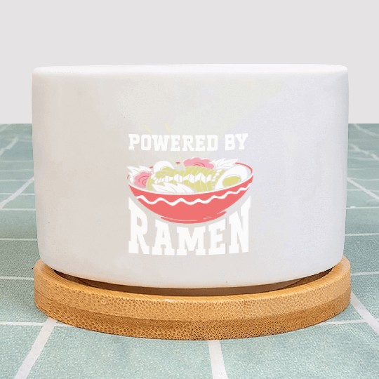 Powered By Ramen Anime Japanese Soup Cup Noodle Plant Pots