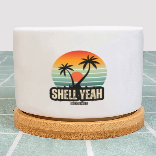 Shell Yeah Beaches Sunset Serenity Summer Holidays Plant Pots