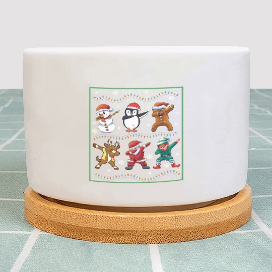 Dabbing Santa Elf Friends Christmas Boys Girls Men Plant Pots