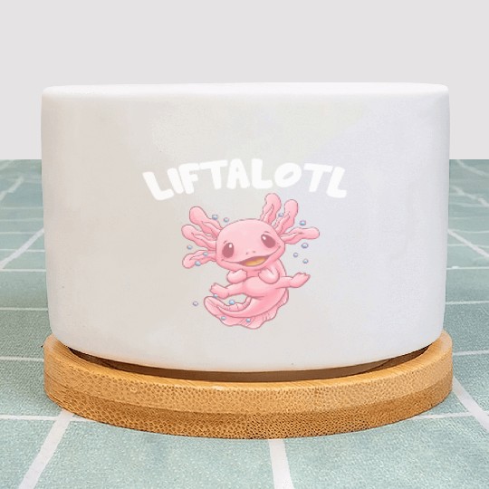 Liftalotl Workout Axolotl Gym Salamander Funny Wei Plant Pots