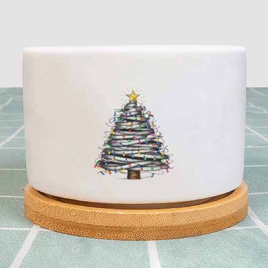 Christmas Light Tree Holiday Plant Pots