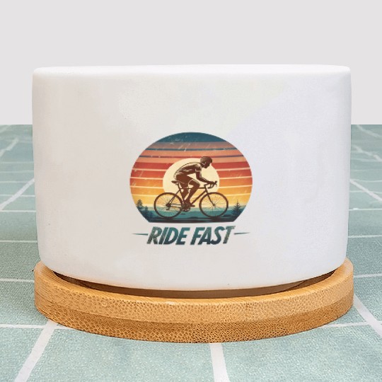 Ride Fast Racing Forward Sunset Streetwear Style Plant Pots