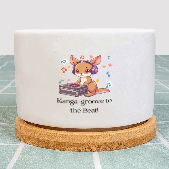 "Kanga-groove to the Beat" DJ Kangaroo Design Plant Pots
