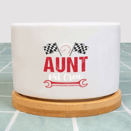 Race Car Birthday Racing Family Aunt Pit Crew Plant Pots