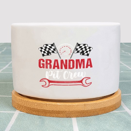 Race Car Birthday Racing Family Grandma Pit Crew Plant Pots
