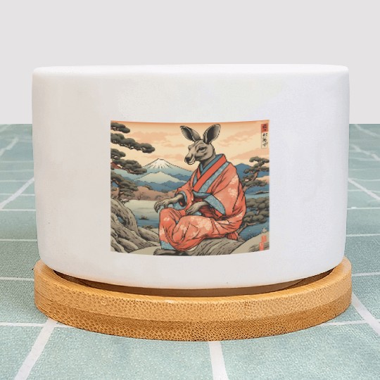 Retro Kangaroo Prank Design Plant Pots