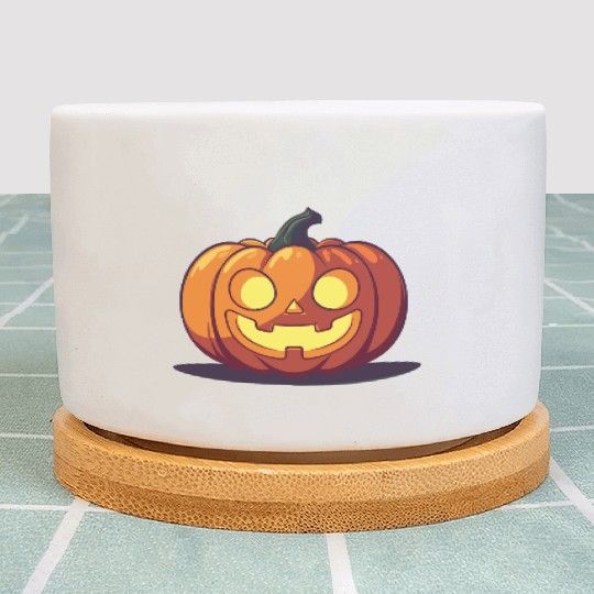 Happy Jack-o'-Lantern Pumpkin Plant Pots