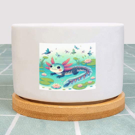 The axolotl-aye-aye Plant Pots