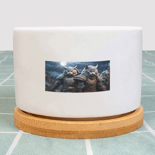 Viking cat lover scandinavia nordic norse valhalla Plant Pots