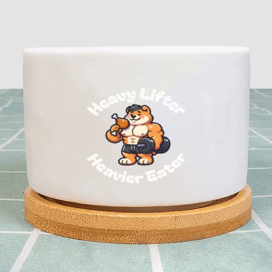 Chow Chow Dog Gym Food Cute Plant Pots