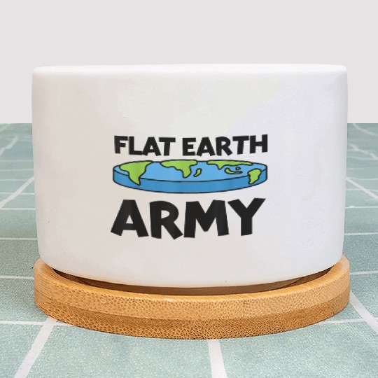 Flat Earth Army Flat Earther Flat Earth Plant Pots